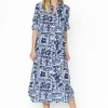 One Summer Megan Cotton Shirt Midi Dress in- Cotton Dresses | Sleeved Dress