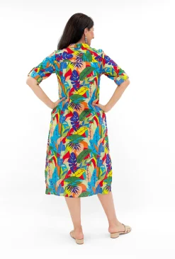 One Summer Megan Cotton Shirt Midi Dress in- Cotton Dresses | Midi Dresses