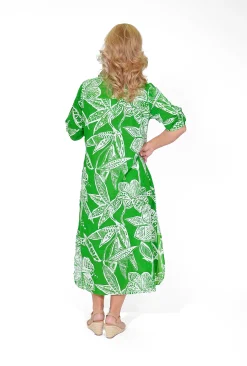 One Summer Megan Cotton Shirt Midi Dress in- Long Sleeved Dresses | Cotton Dresses