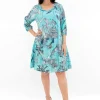 One Summer Mia Rayon 3/4 Sleeve Tassel Dress in- Above Knee Dresses | Sleeved Dress