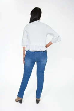 Jolie Saule Mila 3/4 Frill Sleeve Jacket in- Jackets | 3/4 Sleeve Tops