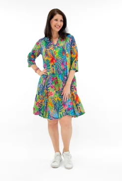 One Summer Molly Cotton V-Neck Dress in- Short Sleeved Dresses | Cotton Dresses