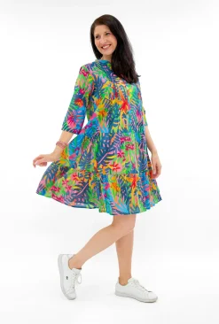 One Summer Molly Cotton V-Neck Dress in- Short Sleeved Dresses | Cotton Dresses