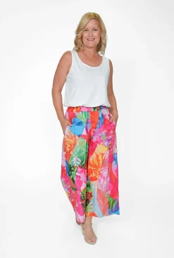 Orientique Noni Organic Cotton Wide Leg Crop Pant in-Women Womens Pants | Organic Cotton Clothing