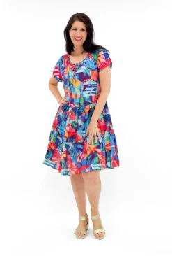 One Summer Nora Cotton Short Sleeve Tassel Dress in- Short Sleeved Dresses | Cotton Dresses