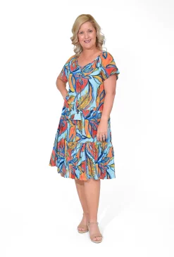 One Summer Nora Cotton Short Sleeve Tassel Dress in- Short Sleeved Dresses | Cotton Dresses