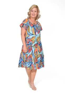 One Summer Nora Cotton Short Sleeve Tassel Dress in- Short Sleeved Dresses | Cotton Dresses