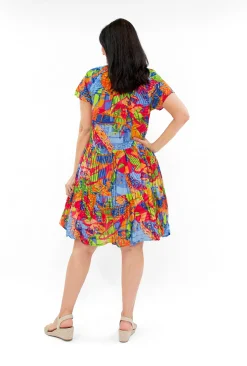 One Summer Nora Cotton Short Sleeve Tassel Dress in- Short Sleeved Dresses | Cotton Dresses