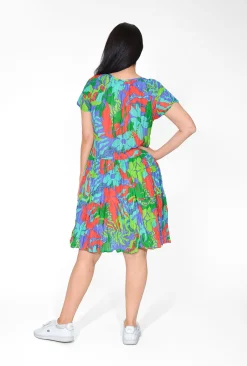 One Summer Nora Cotton Short Sleeve Tassel Dress in- Short Sleeved Dresses | Knee Length Dresses