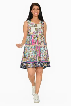 Orientique Padma Rayon Sleeveless Dress in- Sleeveless Dresses