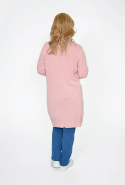 Orientique Peggy Long Sleeve Knit Cardi in Pale Pink- Cardigans & Jumpers | Knitwear Tops