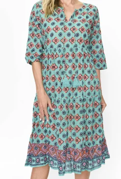 One Summer Poppy Crinkle Cotton Dress in- Cotton Dresses
