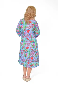 One Summer Poppy Crinkle Cotton Dress in- Knee Length Dresses | Cotton Dresses