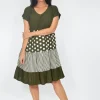 One Summer Rachel Short Sleeve Smock Dress in- Knee Length Dresses | Cotton Dresses
