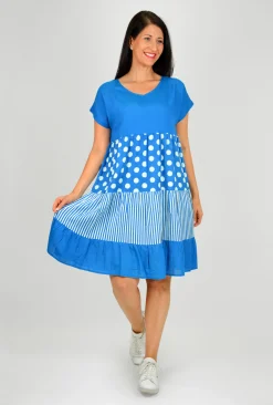 One Summer Rachel Short Sleeve Smock Dress in- Above Knee Dresses | Knee Length Dresses