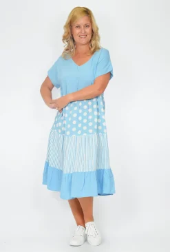 One Summer Rachel Short Sleeve Smock Dress in- Cotton Dresses | Midi Dresses