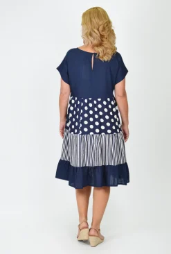 One Summer Rachel Short Sleeve Smock Dress in- Knee Length Dresses | Midi Dresses