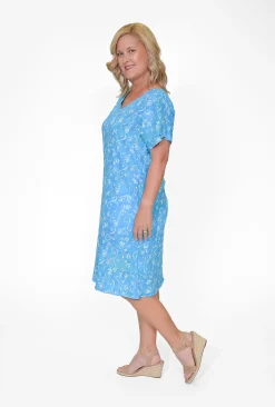 Orientique Rebecca Reversible Organic Cotton Shift Dress in- Short Sleeved Dresses | Cotton Dresses