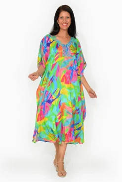Escape Rihanna Rayon Kaftan in- Long Dresses | Sleeved Dress
