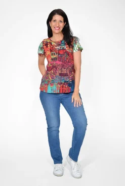 Orientique Romy Cotton Cotton Essential Tee in- Cotton Tops | Organic Cotton Clothing