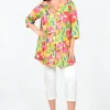 One Summer Rosa 3/4 Sleeve Tunic in- Cotton Tops | 3/4 Sleeve Tops