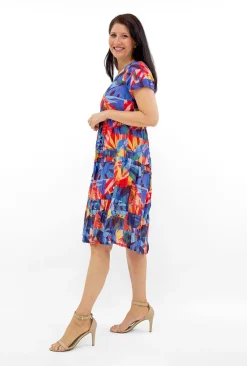 One Summer Sylvia Cotton Short Sleeve Dress in- Short Sleeved Dresses | Cotton Dresses