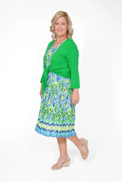 One Summer Sylvia Cotton Short Sleeve Dress in- Knee Length Dresses | Cotton Dresses