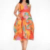 Orientique Tanee Crinkle Cotton Bubble Midi Dress in- Cotton Dresses | Knee Length Dresses