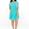 One Summer Tessa Cotton Short Sleeve Dress in- Short Sleeved Dresses | Cotton Dresses