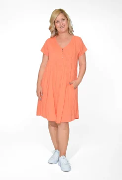 One Summer Tessa Cotton Short Sleeve Dress in- Short Sleeved Dresses | Cotton Dresses