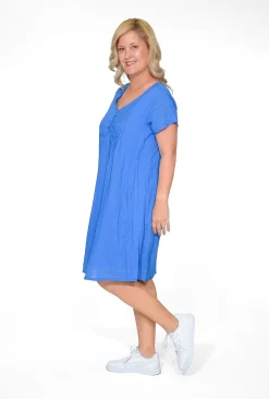 One Summer Tessa Cotton Short Sleeve Dress in- Short Sleeved Dresses | Cotton Dresses