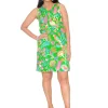 Orientique Twiggy Cotton Blend Shift Dress in- Cotton Dresses | Above Knee Dresses