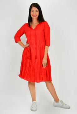 One Summer Wendy 3/4 Sleeve Dress in- Long Sleeved Dresses | Knee Length Dresses