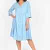 One Summer Wendy 3/4 Sleeve Dress in- Long Sleeved Dresses | Knee Length Dresses