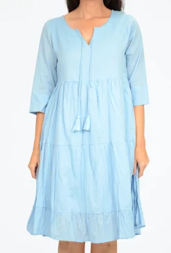 One Summer Wendy 3/4 Sleeve Dress in- Long Sleeved Dresses | Knee Length Dresses