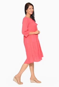 One Summer Wendy Cotton Sleeve Dress in- Cotton Dresses | Sleeved Dress