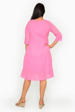 One Summer Wendy Cotton Sleeve Dress in- Long Sleeved Dresses | Cotton Dresses
